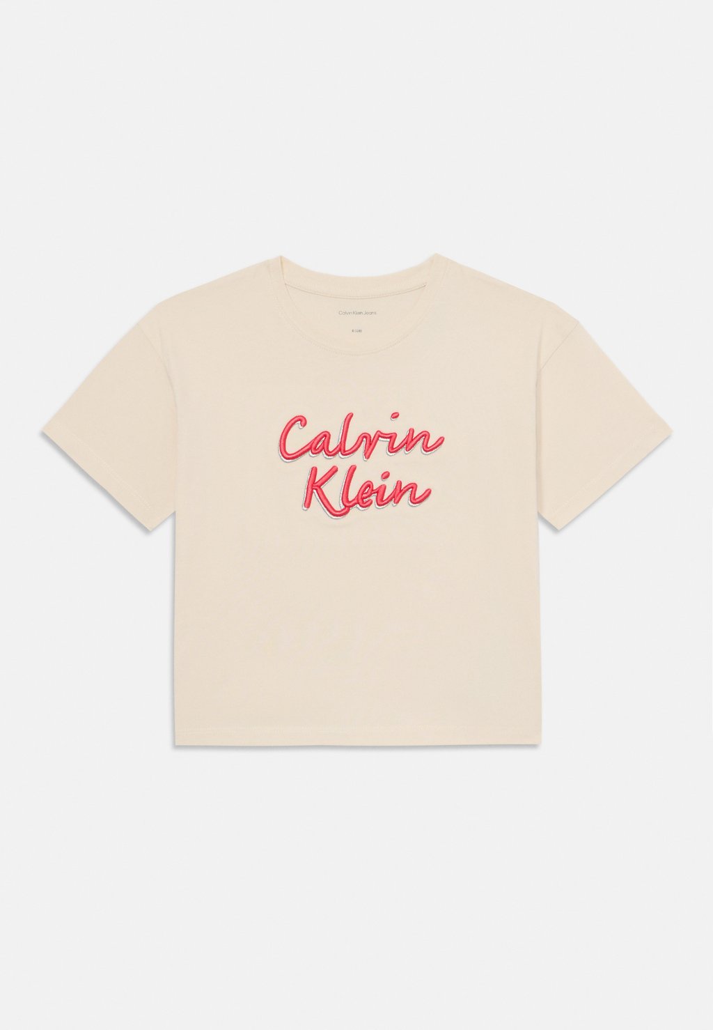 Футболка с принтом BOXY TEE METALLIC LOGO Calvin Klein Jeans, слоновая кость 
Футболка с принтом BOXY TEE METALLIC LOGO Calvin Klein Jeans, слоновая кость