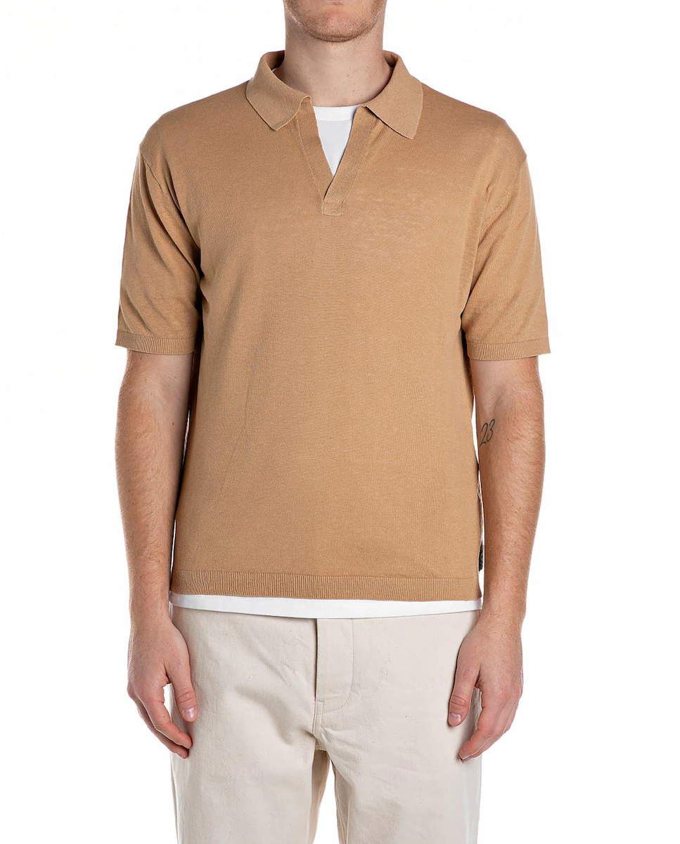 Мужская рубашка поло с короткими рукавами и V-образным вырезом Replay, коричневый
Мужская рубашка поло с короткими рукавами и V-образным вырезом Replay, коричневый