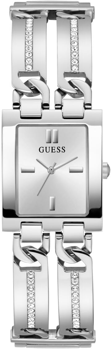 GUESS Серебристые квадратные аналоговые часы, Silver
GUESS Серебристые квадратные аналоговые часы, Silver