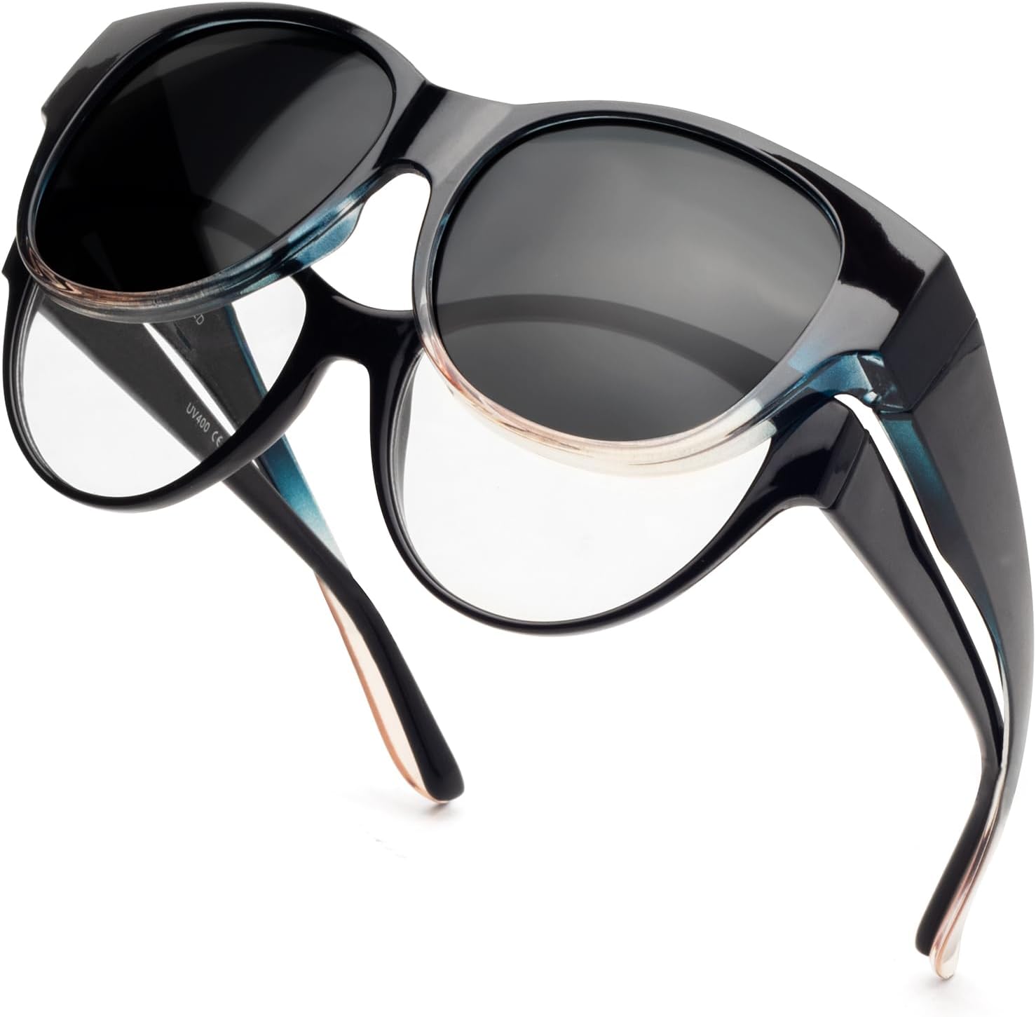 Солнцезащитные очки с поляризованным покрытием, надеваемые поверх обычных очков, женские солнцезащитные очки с защитой от УФ-излучения, легкие Face Shadow, L Blue Champagne / Dark Grey
Солнцезащитные очки с поляризованным покрытием, надеваемые поверх обычных очков, женские солнцезащитные очки с защитой от УФ-излучения, легкие Face Shadow, L Blue Champagne / Dark Grey