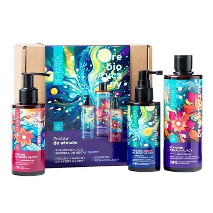 Уход за волосами Пребиотический кислотный пилинг для кожи головы 150 мл, Пребиотический разогревающий лосьон для кожи головы 150 мл, Пребиотический укрепляющий шампунь 300 мл Vianekset
Уход за волосами Пребиотический кислотный пилинг для кожи головы 150 мл, Пребиотический разогревающий лосьон для кожи головы 150 мл, Пребиотический укрепляющий шампунь 300 мл Vianekset