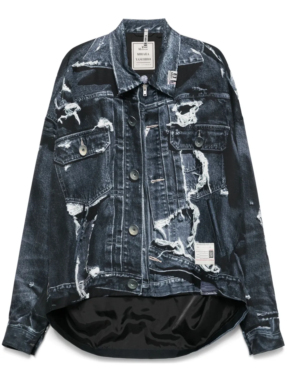 Куртка с эффектом тромплей Maison Mihara Yasuhiro, черный
Куртка с эффектом тромплей Maison Mihara Yasuhiro, черный