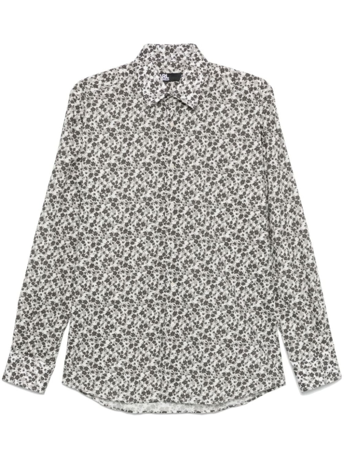 Karl Lagerfeld рубашка с цветочным принтом, серый 
Karl Lagerfeld рубашка с цветочным принтом, серый