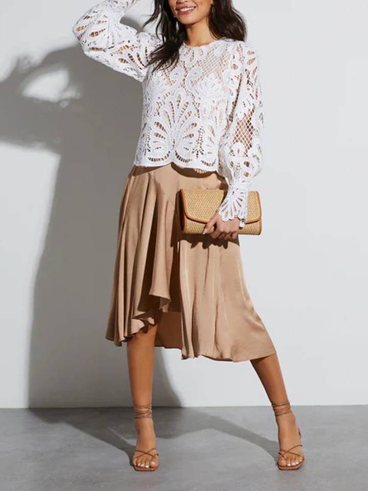 Юбка до колена Milan Kiss, бежевый 
Юбка до колена Milan Kiss, бежевый