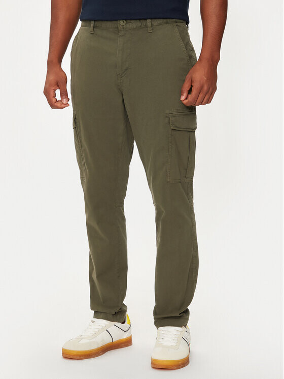 Тканевые брюки узкого кроя Tommy Jeans, зеленый 
Тканевые брюки узкого кроя Tommy Jeans, зеленый