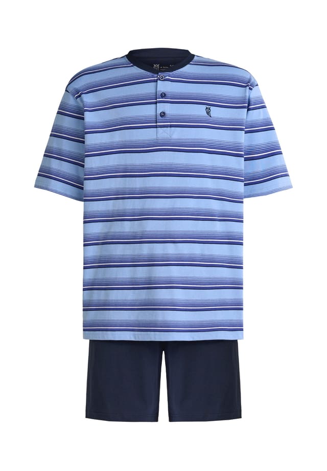 Короткая пижама с застежкой на пуговицы из хлопка в полоску El Búho Nocturno, синий
Короткая пижама с застежкой на пуговицы из хлопка в полоску El Búho Nocturno, синий