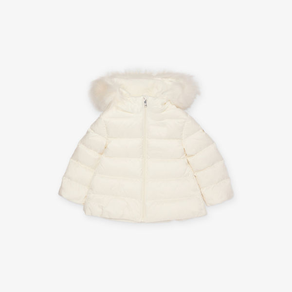 Куртка утепленная Moncler Obie с капюшоном, белый 
Куртка утепленная Moncler Obie с капюшоном, белый