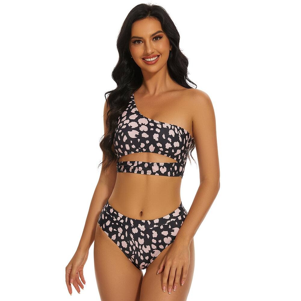 Женский комплект бикини с высокой талией в рубчик на одно плечо, из двух частей, купальник без рукавов с вырезом, костюм MISSKY, цвет Leopard
Женский комплект бикини с высокой талией в рубчик на одно плечо, из двух частей, купальник без рукавов с вырезом, костюм MISSKY, цвет Leopard