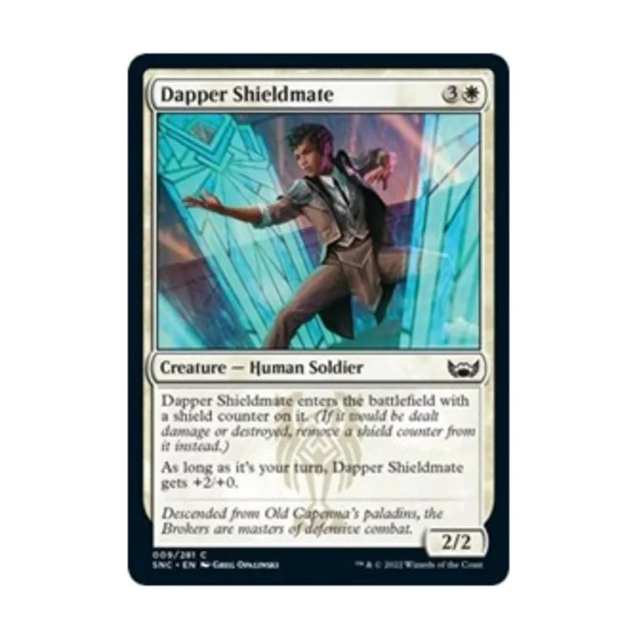 CCG Дэппер-товарищ по щиту (К), MTG - Streets of New Capenna
CCG Дэппер-товарищ по щиту (К), MTG - Streets of New Capenna