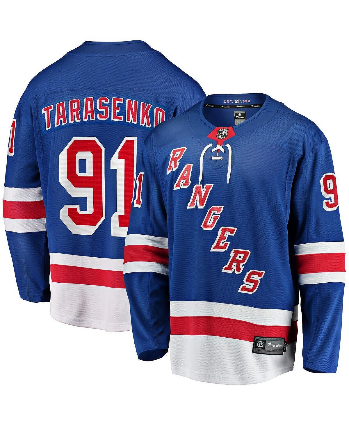 Мужская футболка с логотипом Владимира Тарасенко Royal New York Rangers Premier отколовшегося игрока Fanatics 
Мужская футболка с логотипом Владимира Тарасенко Royal New York Rangers Premier отколовшегося игрока Fanatics