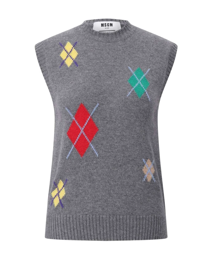 Ретро-Жилет без рукавов в клетку Msgm, серый
Ретро-Жилет без рукавов в клетку Msgm, серый