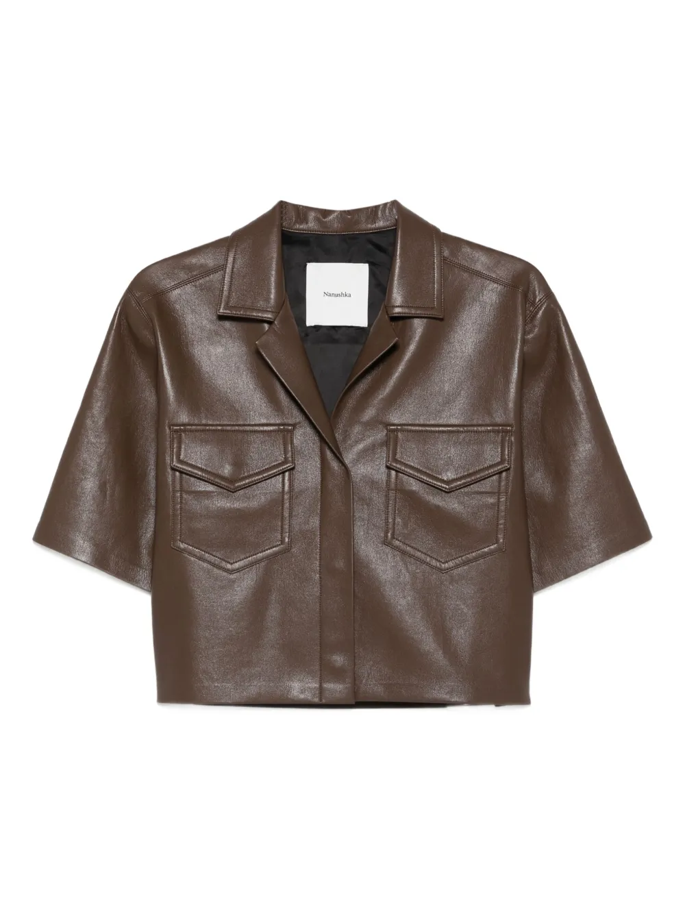 Рубашка Maisie с накладным карманом Nanushka, коричневый
Рубашка Maisie с накладным карманом Nanushka, коричневый