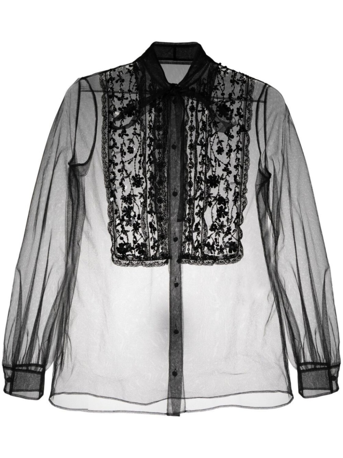 Valentino Garavani прозрачный топ с кружевной вышивкой, черный
Valentino Garavani прозрачный топ с кружевной вышивкой, черный