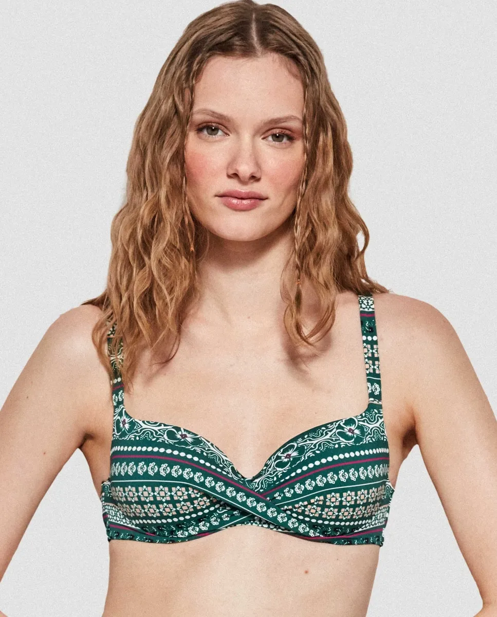 Бикини-топ с высокой талией и микрогеометрическим принтом Gisela, мультиколор
Бикини-топ с высокой талией и микрогеометрическим принтом Gisela, мультиколор