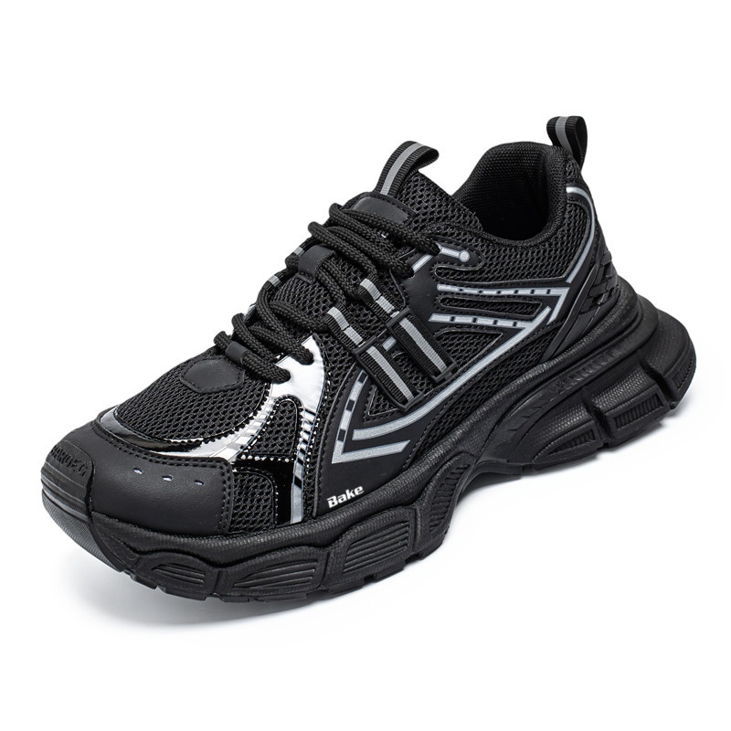 BAKE Износостойкие дышащие нескользящие низкие массивные кроссовки мужские - черные, цвет Black
BAKE Износостойкие дышащие нескользящие низкие массивные кроссовки мужские - черные, цвет Black