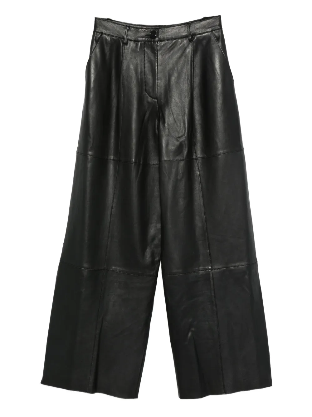 Кожаные брюки прямого кроя P.A.R.O.S.H., черный
Кожаные брюки прямого кроя P.A.R.O.S.H., черный