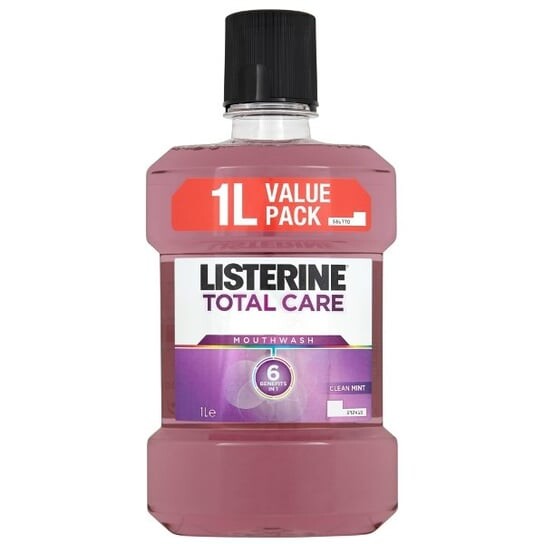 Защитная жидкость для полоскания рта, 1000 мл Listerine, Total Care
Защитная жидкость для полоскания рта, 1000 мл Listerine, Total Care