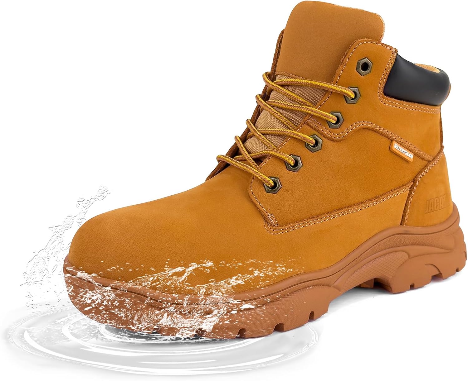 Мужские ботинки Jacata водонепроницаемые с противоскользящей подошвой, удобные, кожаные, с мягким носком, защитные ботинки для строительства, подходящие для промышленности, складов, садоводства, походов и фермерских работ, Wheat
Мужские ботинки Jacata водонепроницаемые с противоскользящей подошвой, удобные, кожаные, с мягким носком, защитные ботинки для строительства, подходящие для промышленности, складов, садоводства, походов и фермерских работ, Wheat