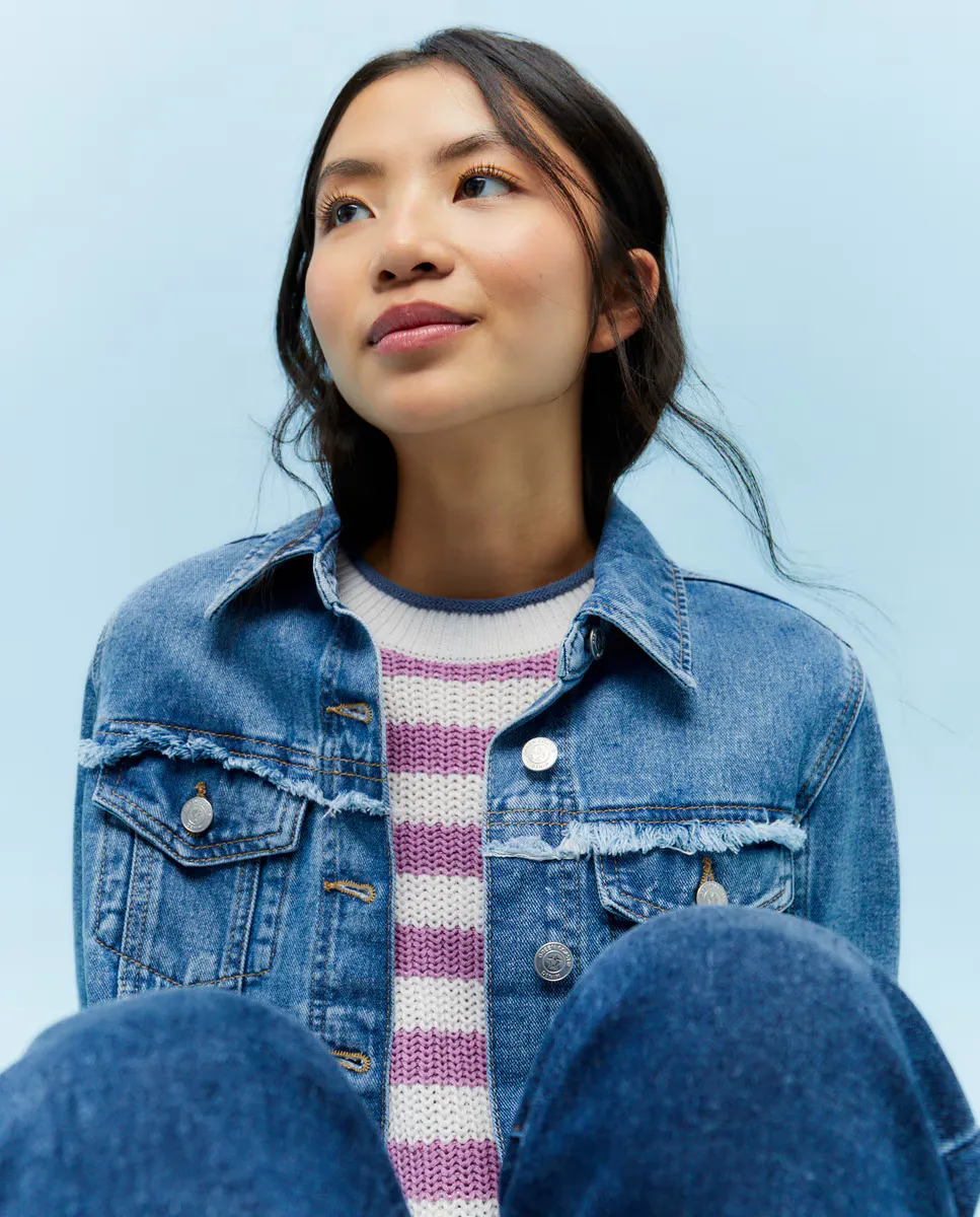 Женская джинсовая куртка с потертостями Green Coast, индиго
Женская джинсовая куртка с потертостями Green Coast, индиго