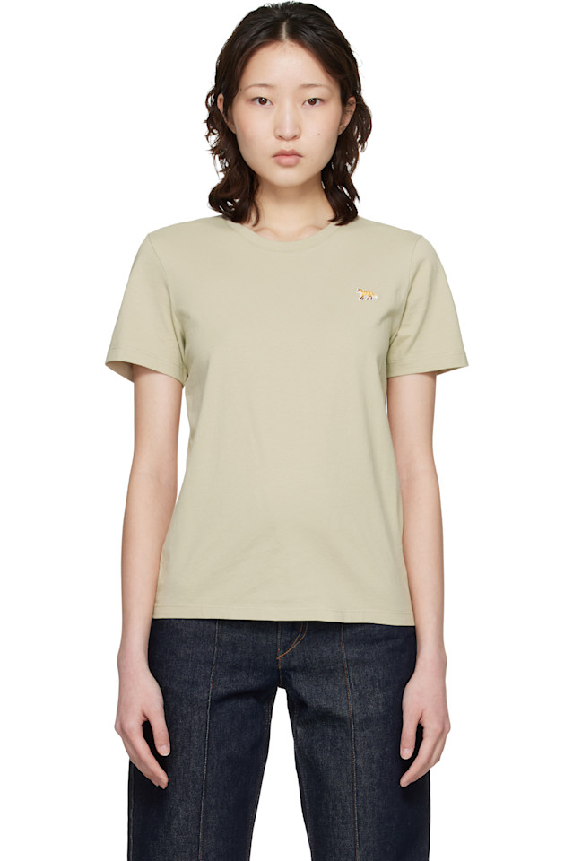 Maison Kitsuné Бежевая футболка с изображением лисенка, Бежевый, Maison Kitsuné Бежевая футболка с изображением лисенка
Maison Kitsuné Бежевая футболка с изображением лисенка, Бежевый, Maison Kitsuné Бежевая футболка с изображением лисенка