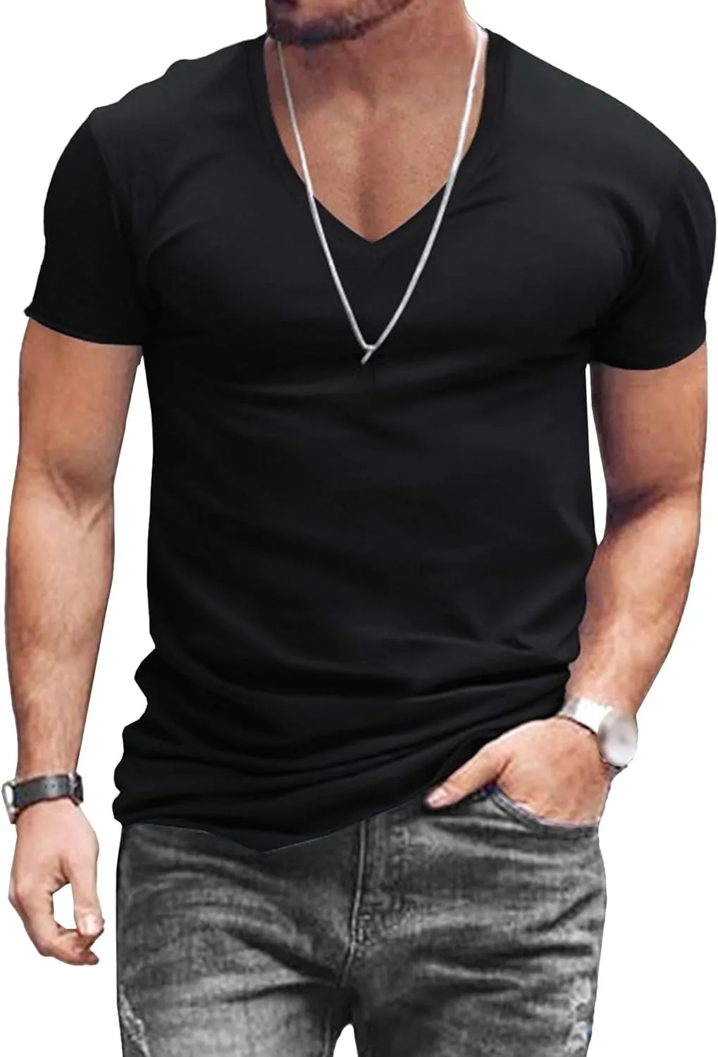 Мужская футболка V-образный вырез классическая тонкая Zylphorix
Мужская футболка V-образный вырез классическая тонкая Zylphorix