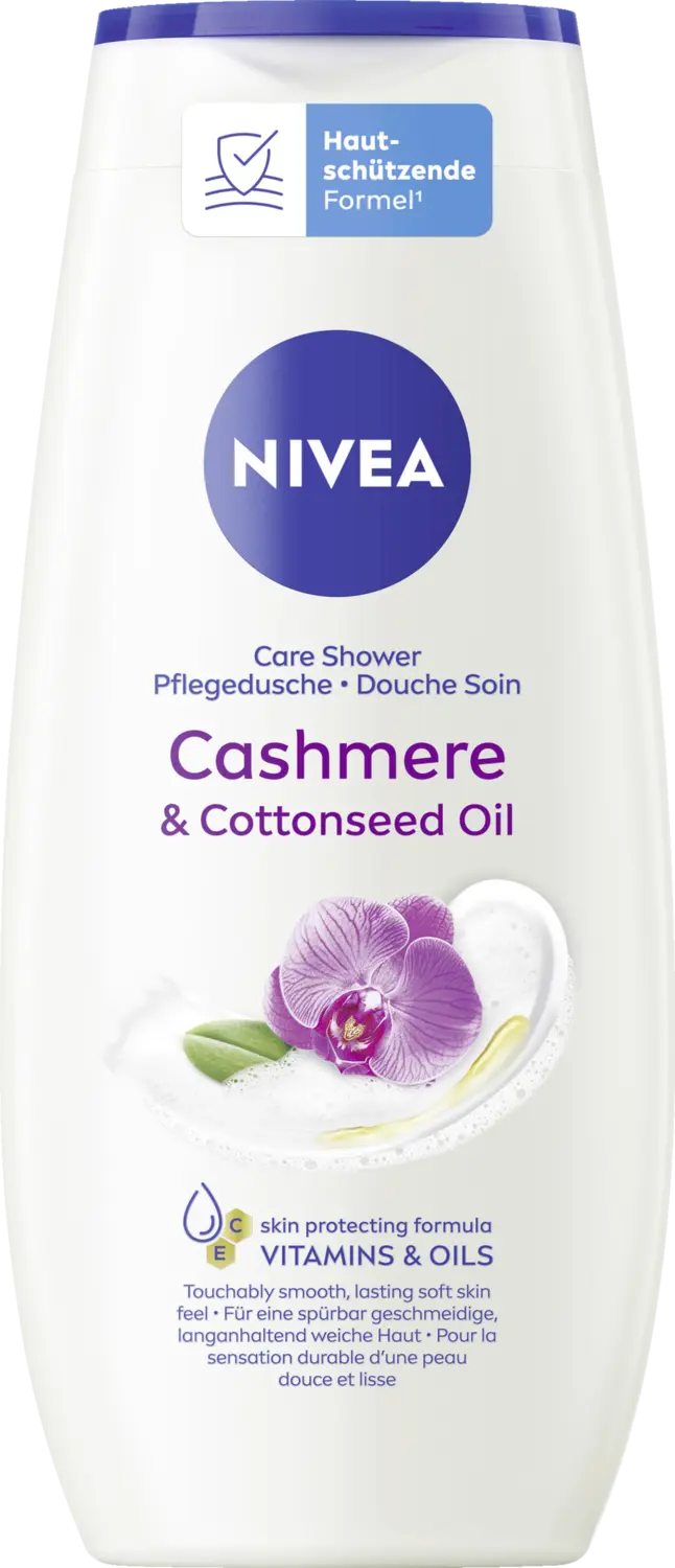 Гель для душа NIVEA Pflegedusche Cashmere & Cottonseed Oil
Гель для душа NIVEA Pflegedusche Cashmere & Cottonseed Oil