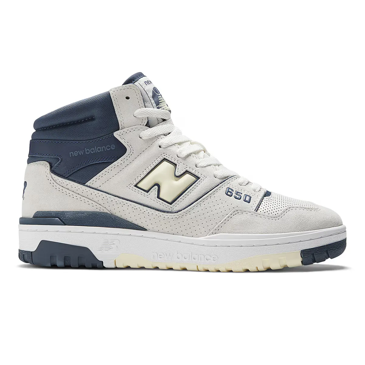 Мужские повседневные кроссовки Retro Basket 650 PREMIUM New Balance, белый/темно-синий 
Мужские повседневные кроссовки Retro Basket 650 PREMIUM New Balance, белый/темно-синий