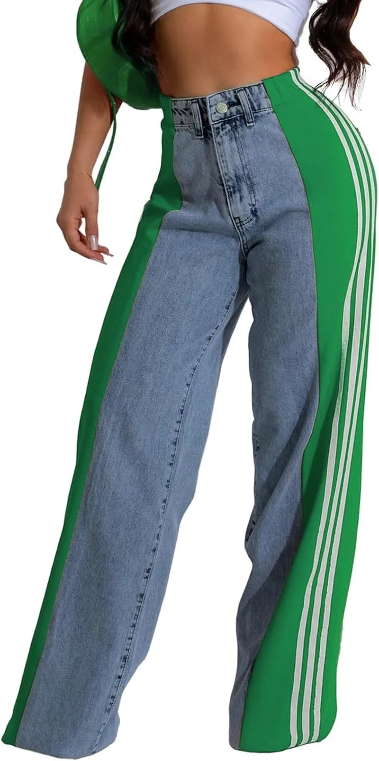 KANSOON Женские джинсы High Waisted с пачворком и контрастными вставками
KANSOON Женские джинсы High Waisted с пачворком и контрастными вставками