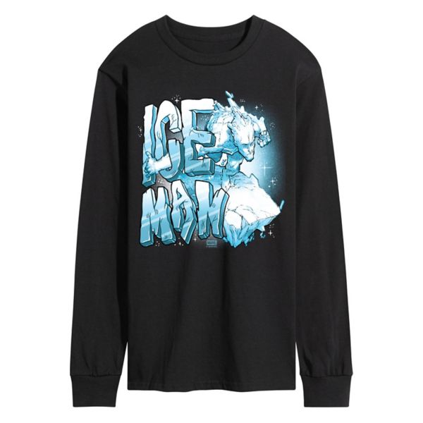 Мужская футболка с длинным рукавом и портретом Ледяного человека из X-Men Marvel, черный
Мужская футболка с длинным рукавом и портретом Ледяного человека из X-Men Marvel, черный