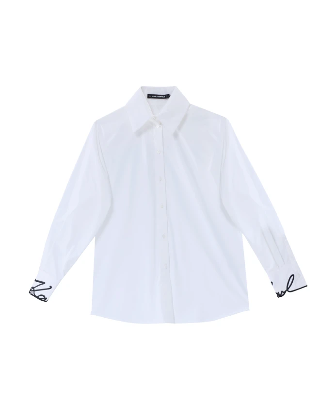 Фирменная рубашка из поплина с манжетами Karl Lagerfeld, белый
Фирменная рубашка из поплина с манжетами Karl Lagerfeld, белый