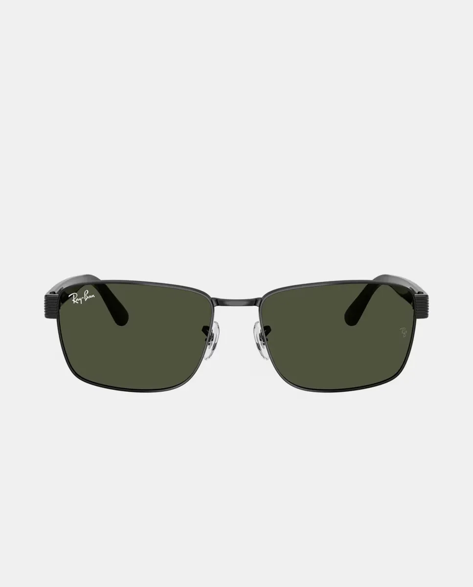 Солнцезащитные очки унисекс в квадратной металлической оправе зеленого цвета Ray-Ban, черный
Солнцезащитные очки унисекс в квадратной металлической оправе зеленого цвета Ray-Ban, черный