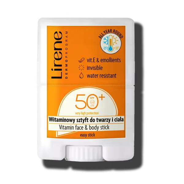 Солнцезащитный стик с spf50 для лица и тела, 15 г Lirene
Солнцезащитный стик с spf50 для лица и тела, 15 г Lirene