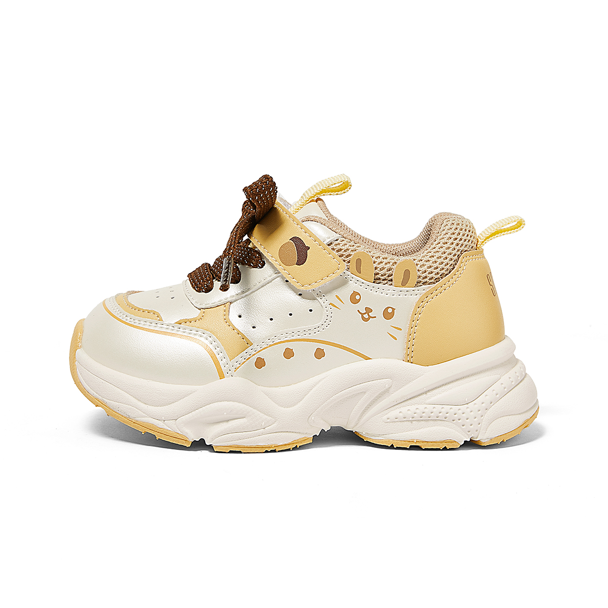 Коллекция симпатичной обуви. Нескользящая, упругая и дышащая детская обувь для повседневной носки. Snoffy, белый/желтый 
Коллекция симпатичной обуви. Нескользящая, упругая и дышащая детская обувь для повседневной носки. Snoffy, белый/желтый