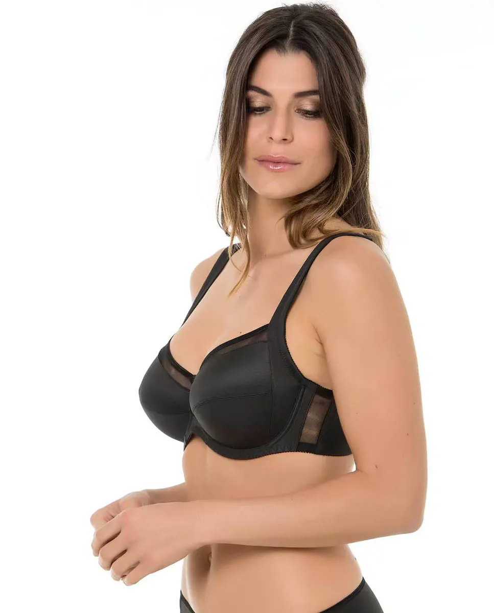 Бюстгальтер большого размера с высоким вырезом Selmark, черный
Бюстгальтер большого размера с высоким вырезом Selmark, черный