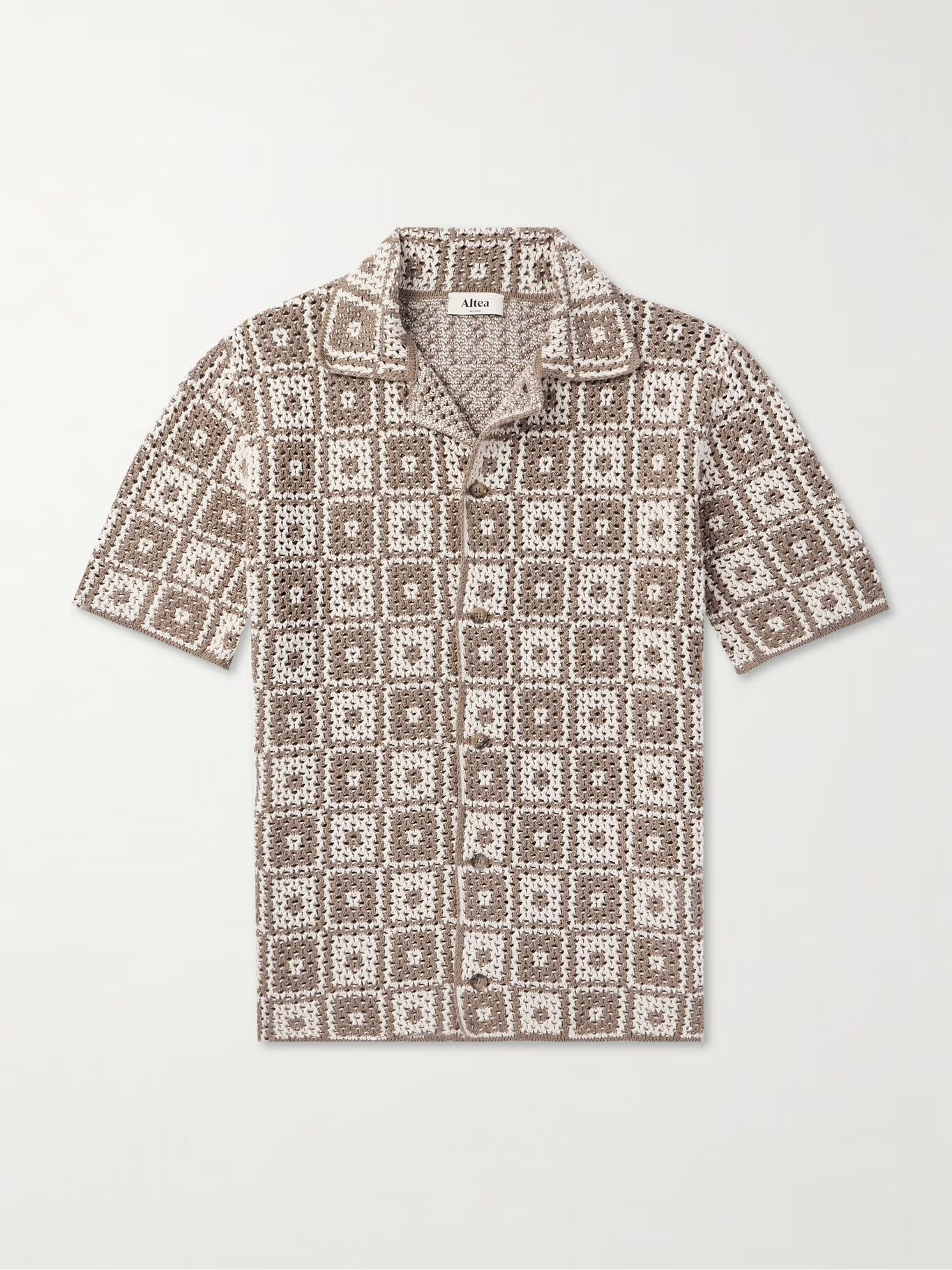 Рубашка из хлопка крючком ALTEA, коричневый
Рубашка из хлопка крючком ALTEA, коричневый