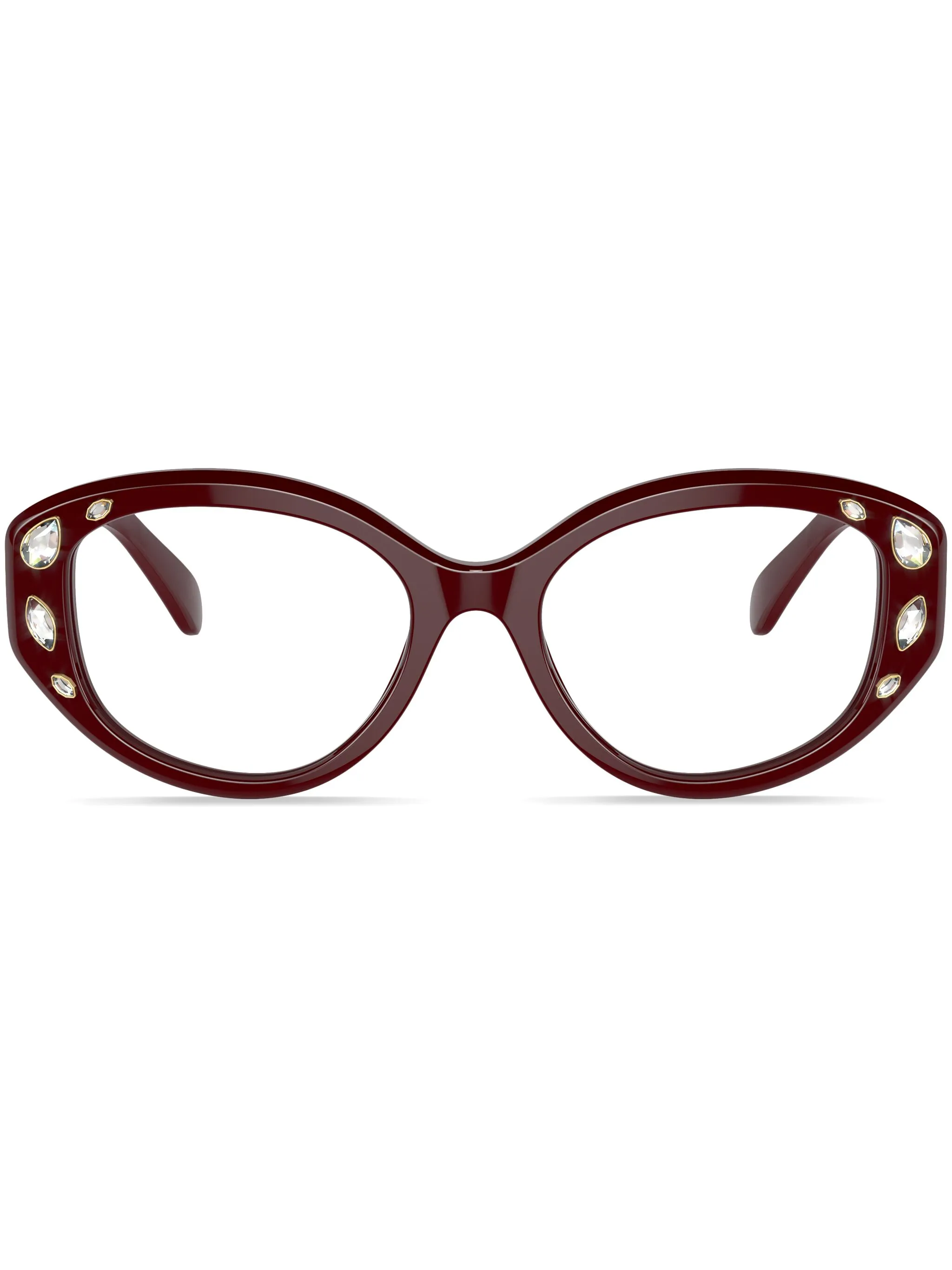 Очки в овальной оправе, украшенной хрусталем Swarovski Eyewear, красный
Очки в овальной оправе, украшенной хрусталем Swarovski Eyewear, красный