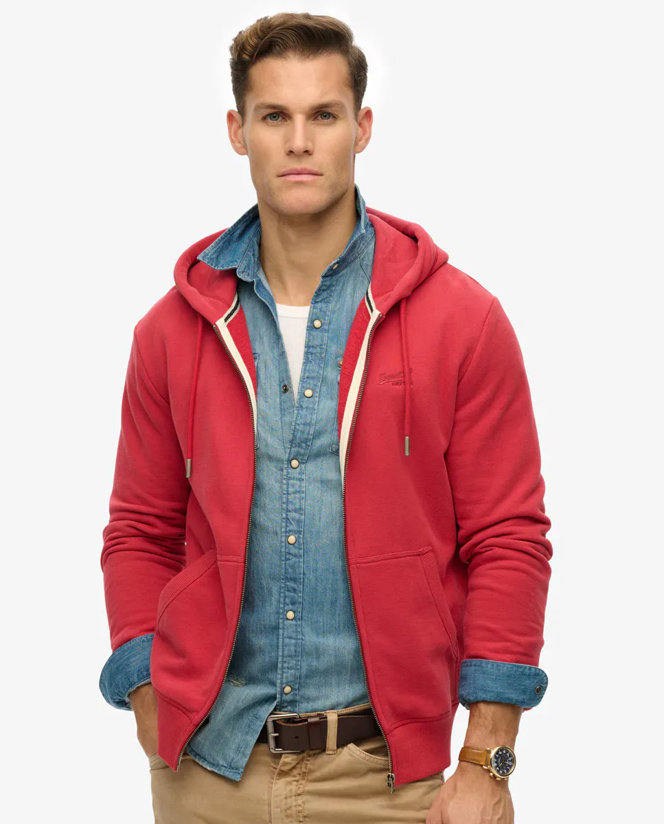 Мужская толстовка с капюшоном и логотипом Essential на молнии Superdry, красный
Мужская толстовка с капюшоном и логотипом Essential на молнии Superdry, красный