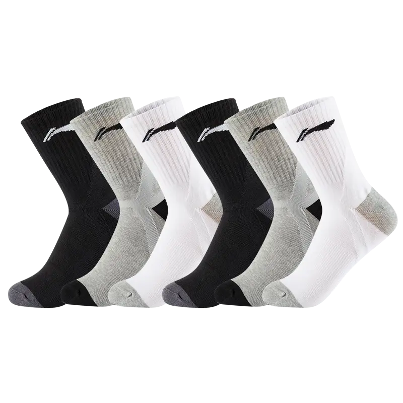 Набор из 3 пар носков LiNing Crew Socks Unisex., черный белый серый 6 pack
Набор из 3 пар носков LiNing Crew Socks Unisex., черный белый серый 6 pack