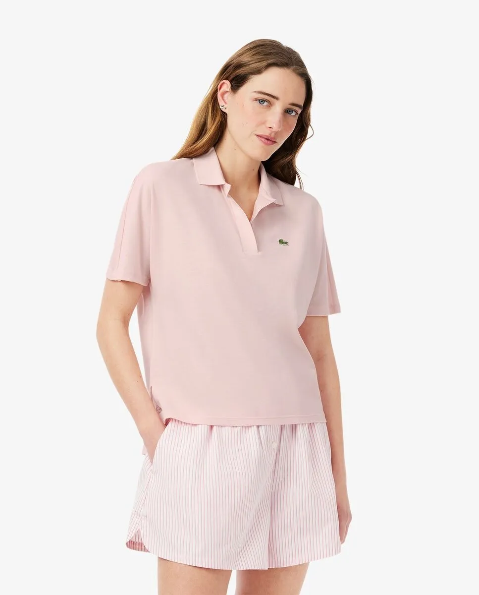 Свободная женская рубашка-поло из воздушного пике с короткими рукавами Lacoste, розовый
Свободная женская рубашка-поло из воздушного пике с короткими рукавами Lacoste, розовый