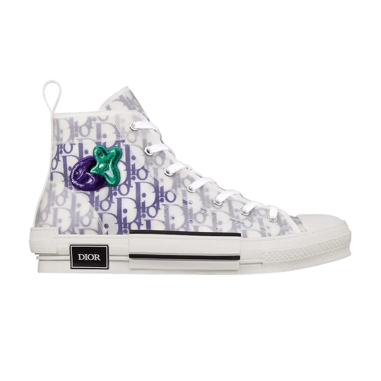 Кроссовки Kenny Scharf x Dior B23 High 'Embroidered Patches Dior Oblique', белый 
Кроссовки Kenny Scharf x Dior B23 High 'Embroidered Patches Dior Oblique', белый