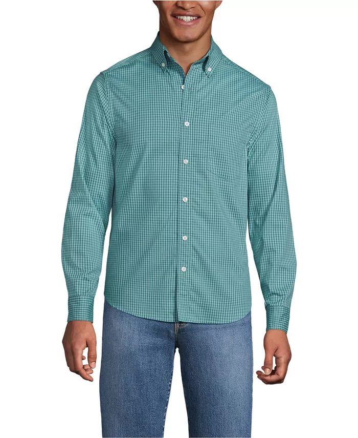 Мужская рубашка с длинным рукавом для путешествий Lands' End, зеленый
Мужская рубашка с длинным рукавом для путешествий Lands' End, зеленый