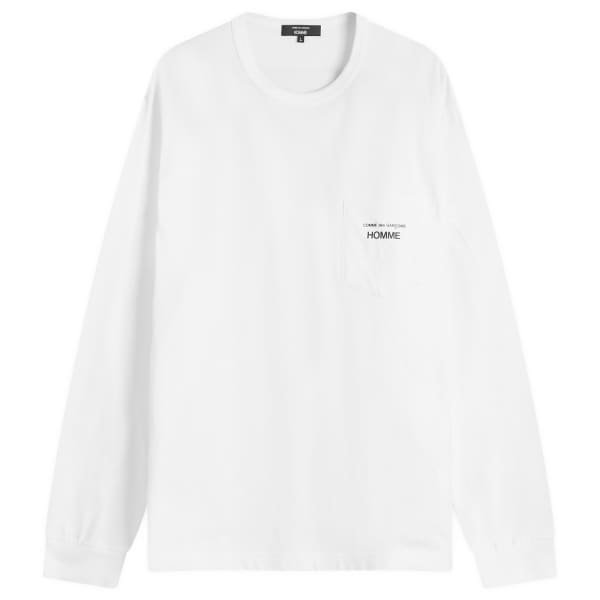 Футболка с длинным рукавом и логотипом на кармане Comme Des Garçons Homme, белый
Футболка с длинным рукавом и логотипом на кармане Comme Des Garçons Homme, белый