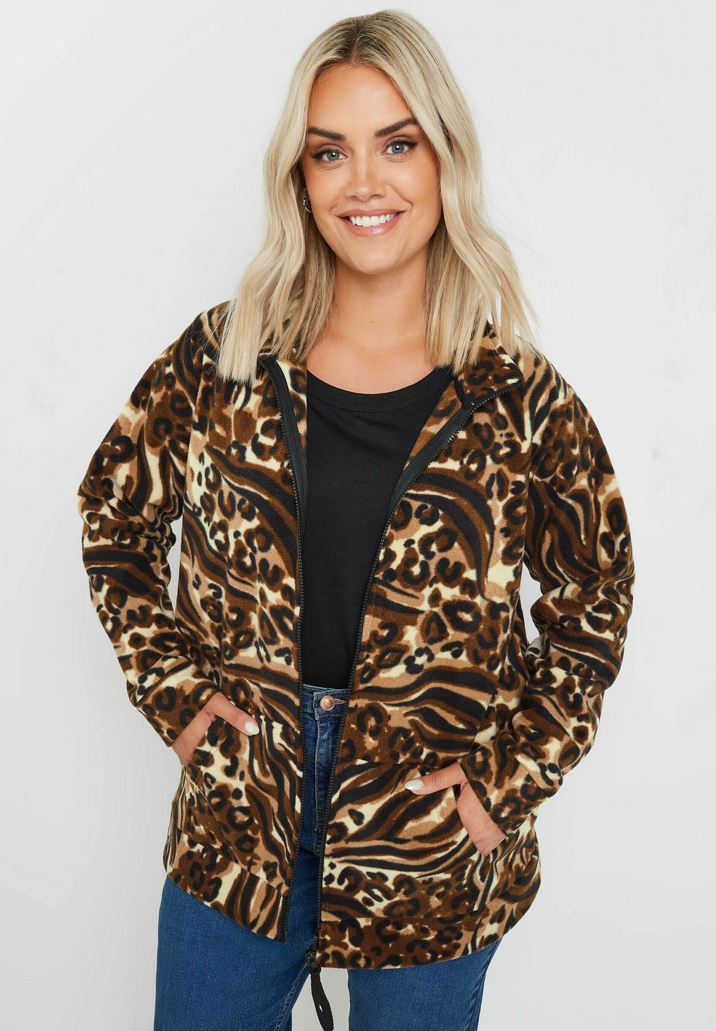 Флисовая куртка PRINTED Yours Clothing, коричневый
Флисовая куртка PRINTED Yours Clothing, коричневый