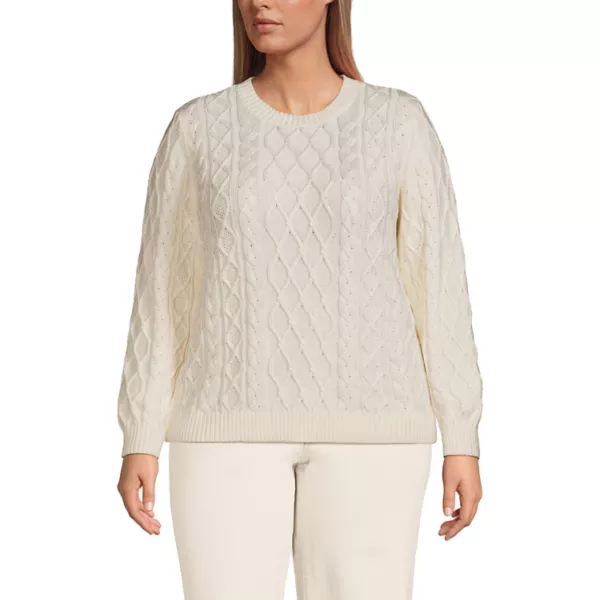 Объемный свитер с арановыми косами и круглым вырезом Lands' End, цвет fresh ivory
Объемный свитер с арановыми косами и круглым вырезом Lands' End, цвет fresh ivory