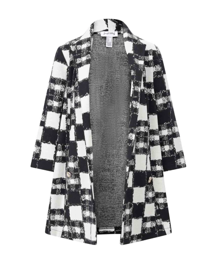 Пиджак в клетку А-образного силуэта Joseph Ribkoff, черный
Пиджак в клетку А-образного силуэта Joseph Ribkoff, черный