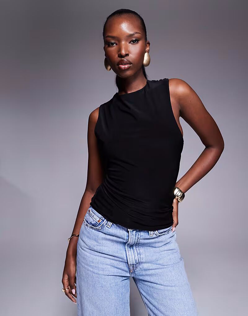 Fashionkilla двойной облегающий топ с открытой спиной и драпировкой черного цвета
Fashionkilla двойной облегающий топ с открытой спиной и драпировкой черного цвета