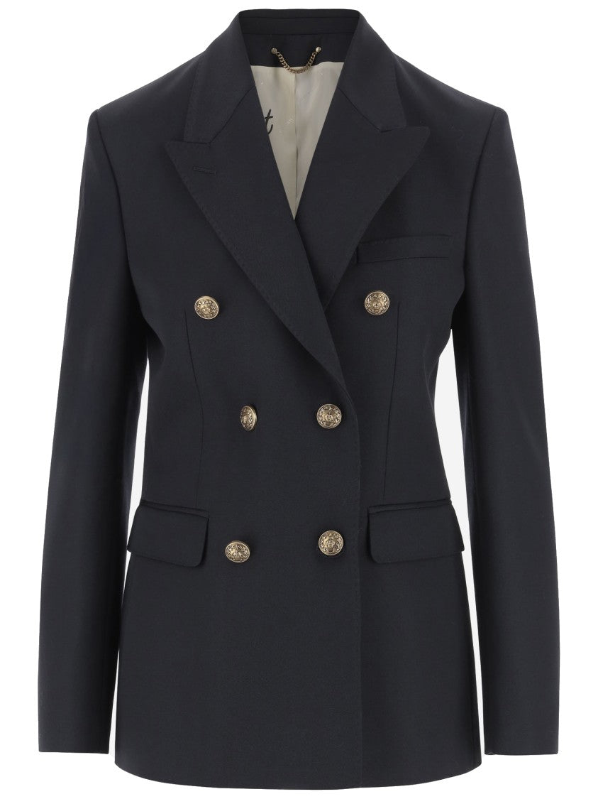 Шерстяной двубортный пиджак Golden Goose, черный
Шерстяной двубортный пиджак Golden Goose, черный