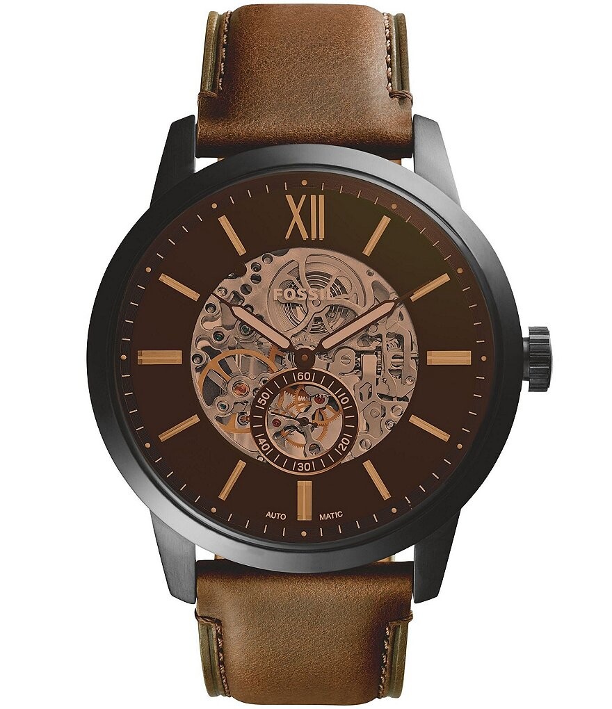 Мужские часы Fossil Townsman с автоматическим скелетонизированным циферблатом и коричневым кожаным ремешком, коричневый
Мужские часы Fossil Townsman с автоматическим скелетонизированным циферблатом и коричневым кожаным ремешком, коричневый