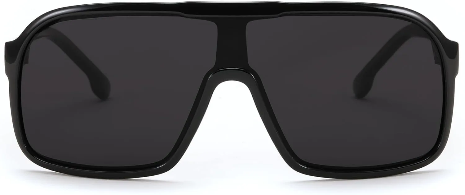 FEISEDY Модные поляризованные солнцезащитные очки увеличенного размера с цельными светоотражающими линзами, спортивные солнцезащитные очки B0122, Black/Grey
FEISEDY Модные поляризованные солнцезащитные очки увеличенного размера с цельными светоотражающими линзами, спортивные солнцезащитные очки B0122, Black/Grey