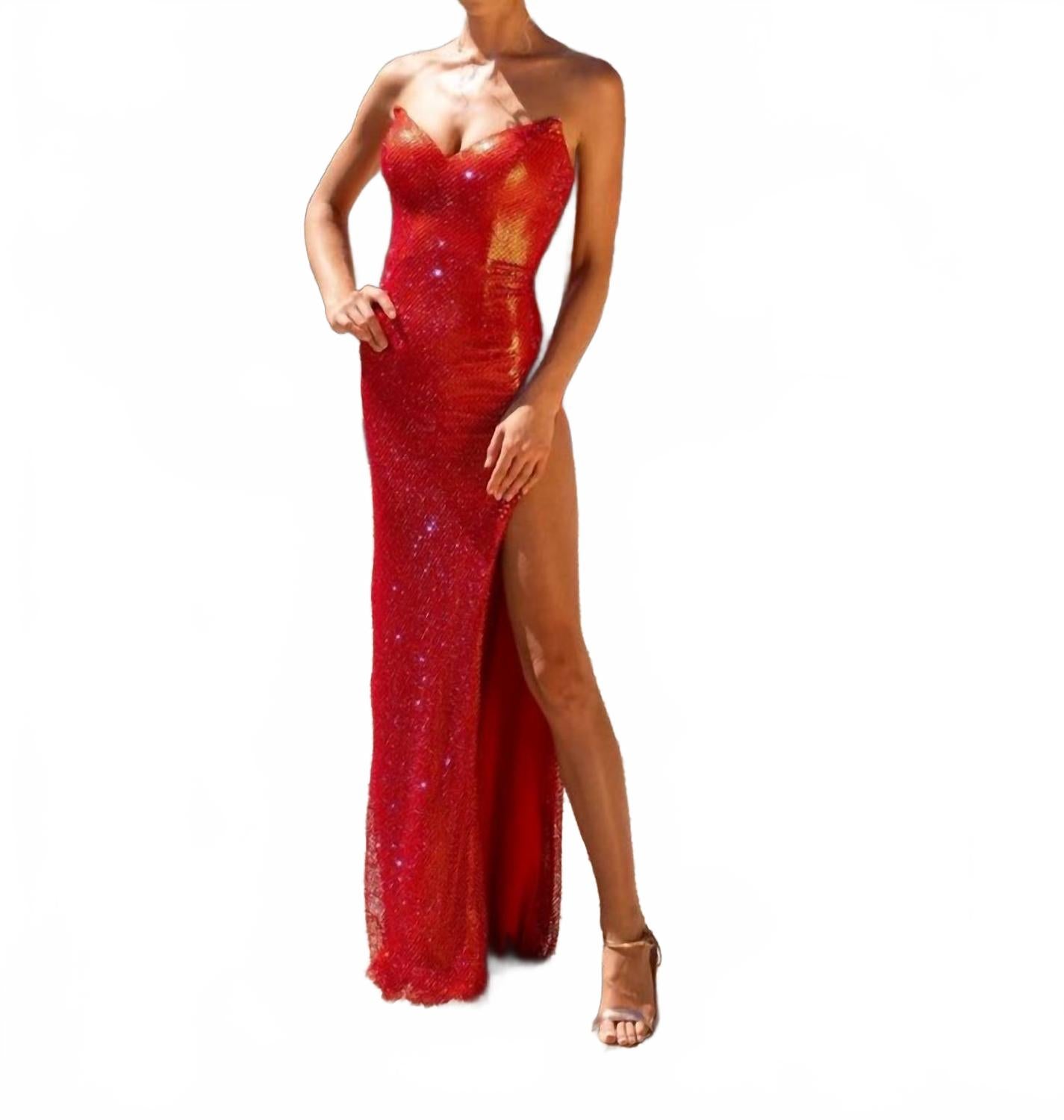 Роскошное красное длинное платье с кружевными вставками и разрезом Vienna Prom
Роскошное красное длинное платье с кружевными вставками и разрезом Vienna Prom